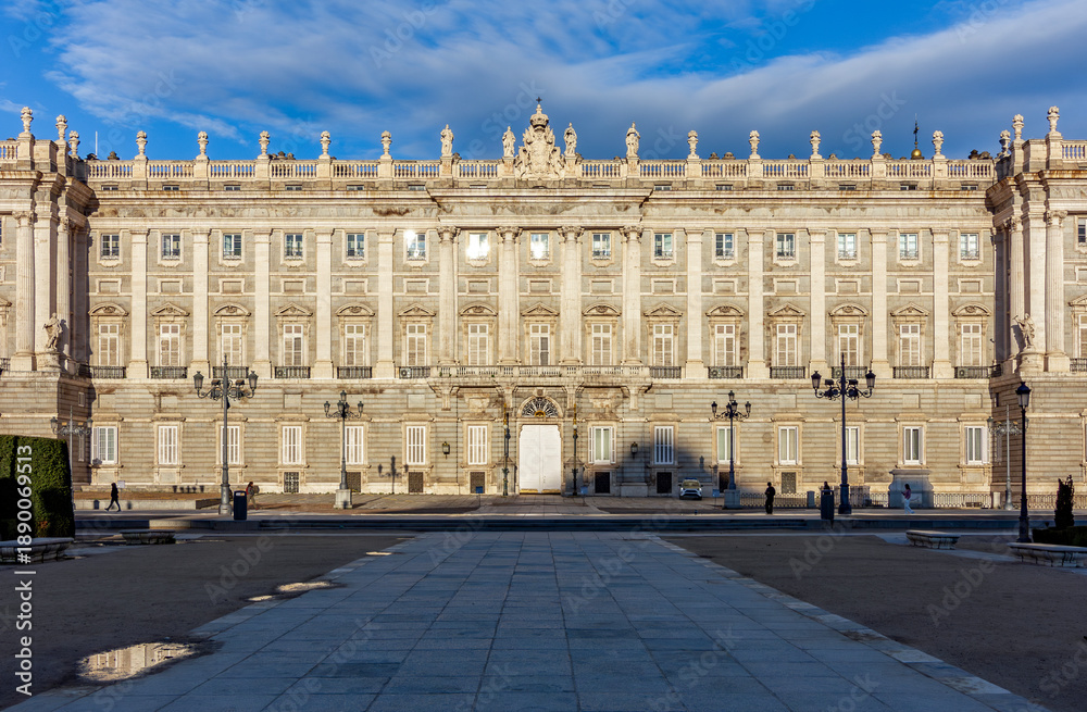 Obraz premium Royal palace on Oriente square in Madrid, Spain