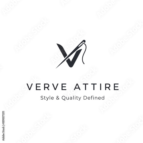 Verve Attire Logo Fashion Brand Identity.