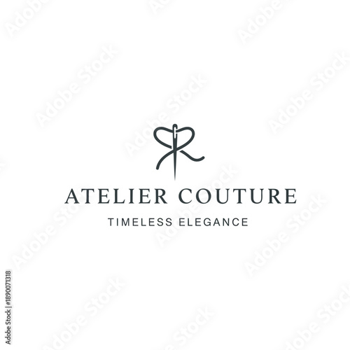 Atelier Couture Logo Timeless Elegance Design.
