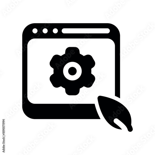 Eco Friendly Web Settings Browser Icon