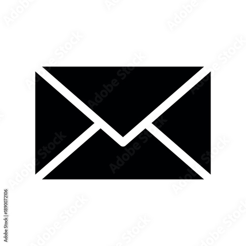 Standard Postal Envelope Vector Icon Design