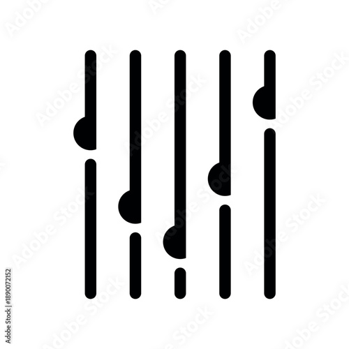 Vertical Audio Mixer Sliders Vector Icon