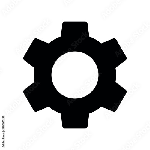 Heavy Duty Cog Symbol for Engineering and Machinery