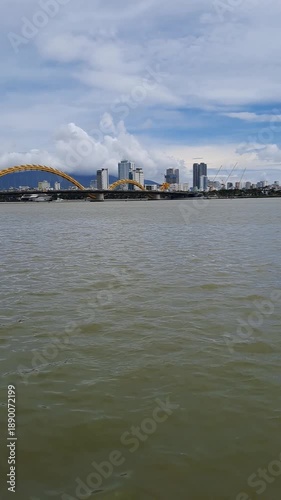 Wallpaper Mural Panoramic View of Dragon Bridge and Da Nang Skyline over Han River Torontodigital.ca