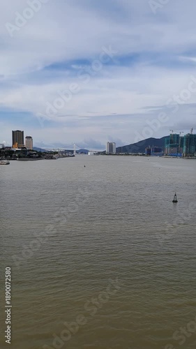 Wallpaper Mural Panoramic View of Dragon Bridge and Da Nang Skyline over Han River Torontodigital.ca