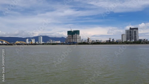 Wallpaper Mural Panoramic View of Dragon Bridge and Da Nang Skyline over Han River Torontodigital.ca