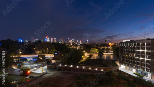 Wallpaper Mural Praga Port in Warsaw at night Torontodigital.ca