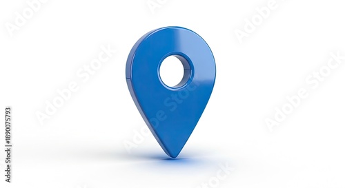 Isolated blue location marker icon on white background Free Download Isolated blue location marker icon on white background - GFXLoad