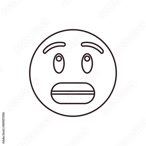 Grimacing Face with clenched teeth nervousness, embarrassment awkwardness expression nervous emoji symbol sign icon vector illustration isolated flat eek