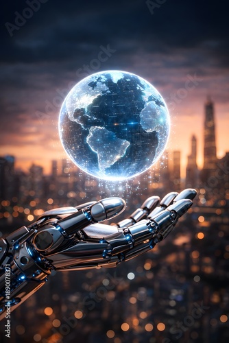 AI Technology Concept for Global Digital Connectivity