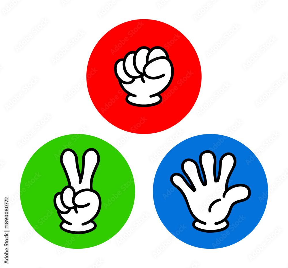 Obraz premium グーチョキパー アイコン まとめ売り