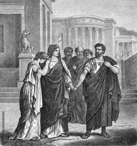 Canvas Print Marcus Atilius Regulus honoring his oath by returning to Carthaginian captivity