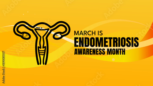 Endometriosis awareness month banner  - vector illustration