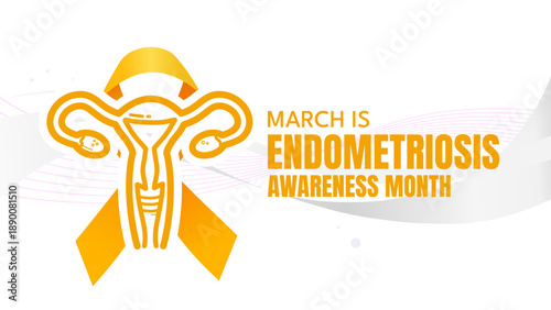 Endometriosis awareness month banner  -  vector illustration