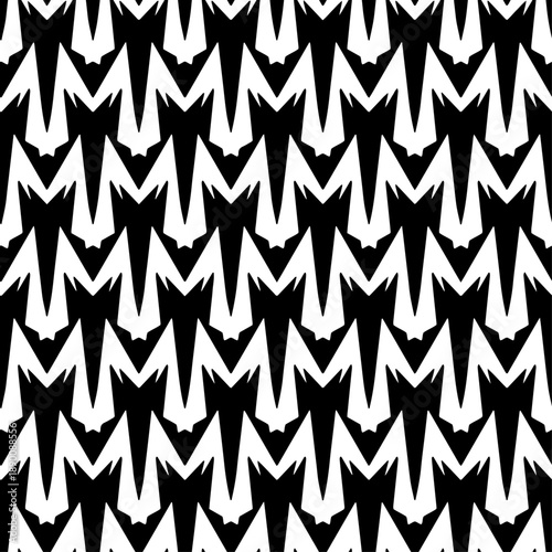 Elegant abstract monochrome vector geometric seamless background