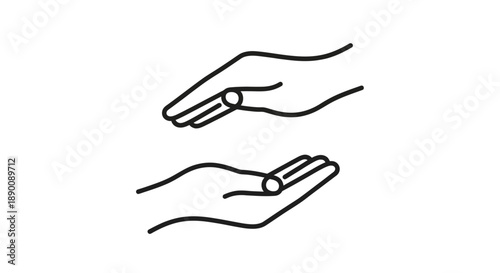 Helping Hand Icon, Support & Assistance Symbol