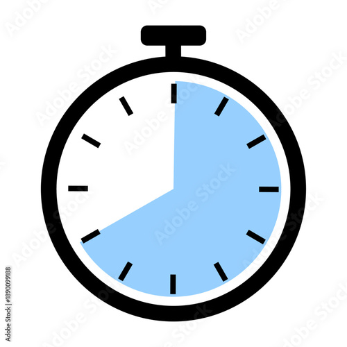 Stopwatch showing half time