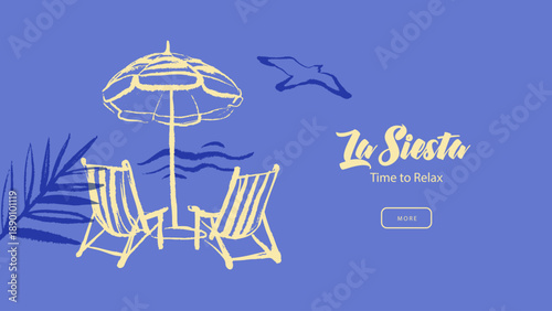 Italy Mediterranean coastal vacation banner. Hand drawn sketch sea poster. Dolce vita summer vibe. Vintage summer crayon vector illustration