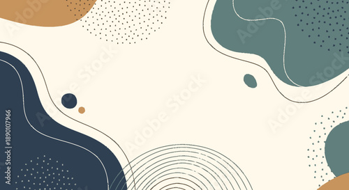 Abstract Organic Shapes and Lines Background.