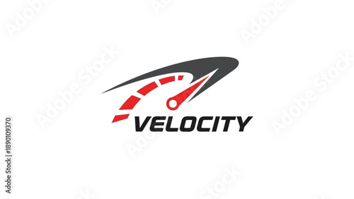 Velocity Logo Design with Speed Elements.