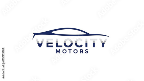 Velocity Motors Logo Car Automobile Design.