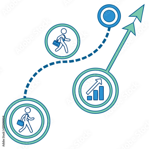 Business Execution Roadmap Illustration Clean Vec (3)