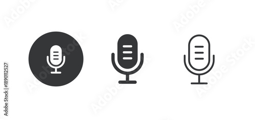 Microphone icon. Multi series icon. Perfect pixel isolated on white background. Vector illustration