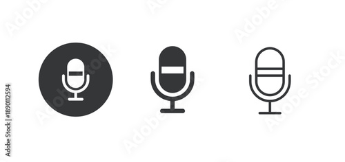 Microphone icon. Multi series icon. Perfect pixel isolated on white background. Vector illustration