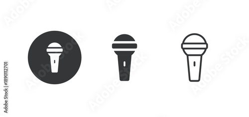 Microphone icon. Multi series icon. Perfect pixel isolated on white background. Vector illustration