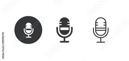 Microphone icon. Multi series icon. Perfect pixel isolated on white background. Vector illustration