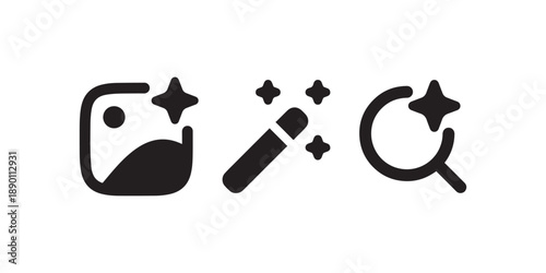 icon of magic edit image and search