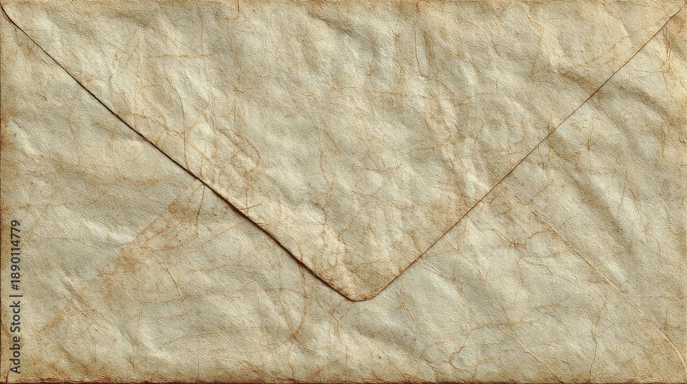 Fototapeta premium Old vintage envelope with crumpled paper texture