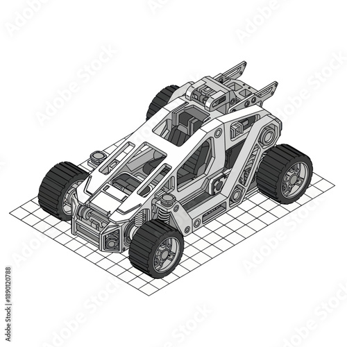 Futuristic Off Road Vehicle Design Concept.