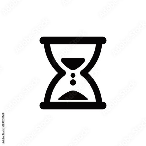 時間の経過を表すシンプルな砂時計アイコン