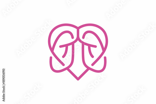 Love Pulmonary or Lungs Logo 