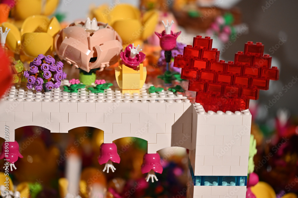 Fototapeta premium Lego composition with a heart