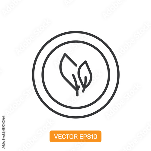 Organic Cosmetics Icons. Thin Line Symbol Elements Collection.