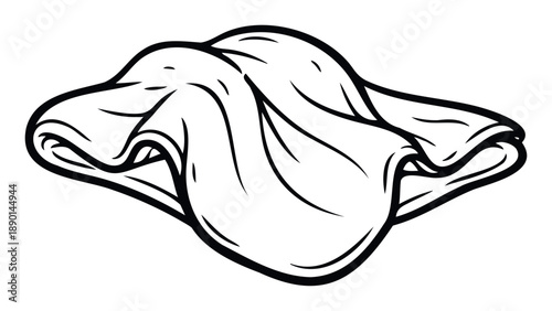 Elegant flowing fabric with soft folds creating a dynamic and ethereal form, ideal for graphic projects, creative backgrounds, and decorative textile designs.