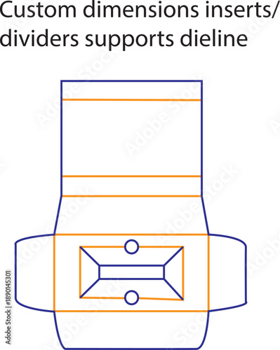 Pentagonal Chocolate Frog Box Dieline Template with Fold Lines and Cut Lines for Fantasy Candy Packaging