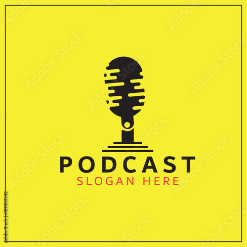 vector illustration of logo bussiness podcast