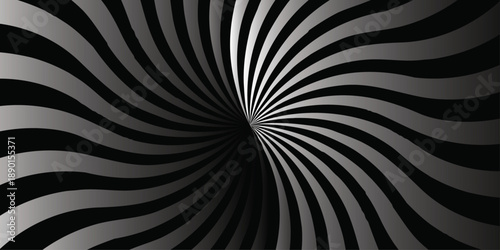 Retro vintage grunge black and white radial burst sunburst ray pattern. Sunburst vector copyspace background. Vintage sunrays illustration swirl line. Abstract circuses, stripe background design.