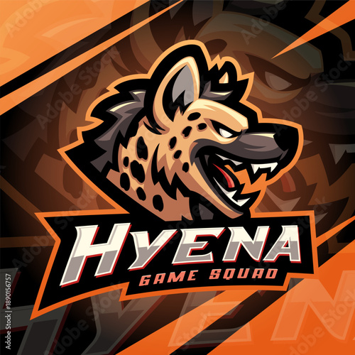 Hyena esport mascot logo design
