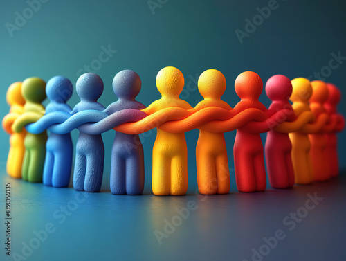 Group unity and teamwork symbolizing cooperation and collective achievement