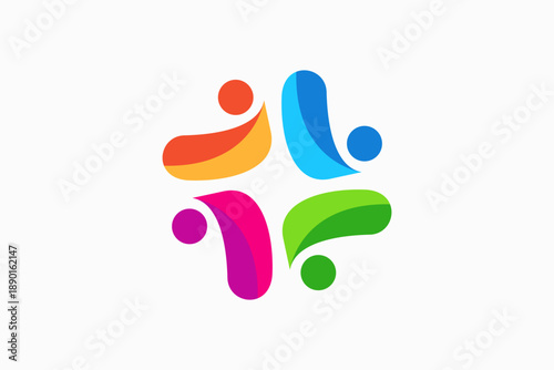 People Community Vector Logo Premium 