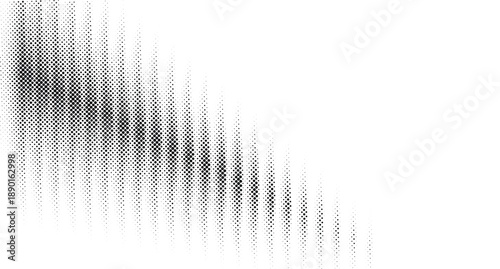 Abstract Halftone Dots Pattern Vector Illustration Fading Outwards