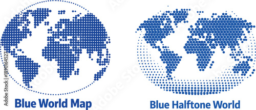 vector illustration of world map abstract blue background