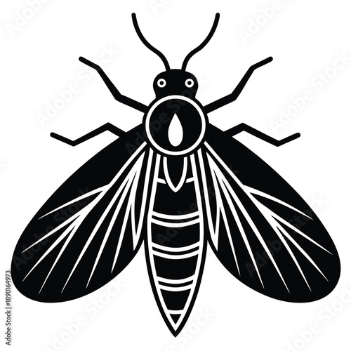 Vector illustration of a flying bee, wasp, and horsefly isolated on a white background featuring detailed wings and macro insect anatomy