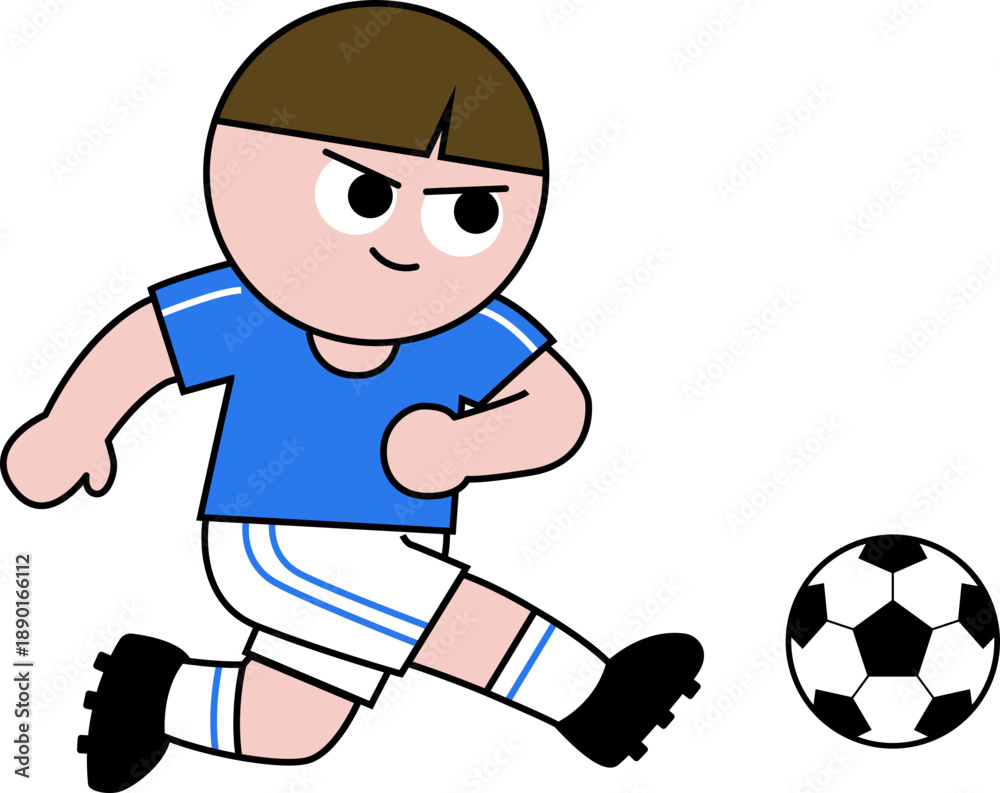 Obraz premium boy playing soccer