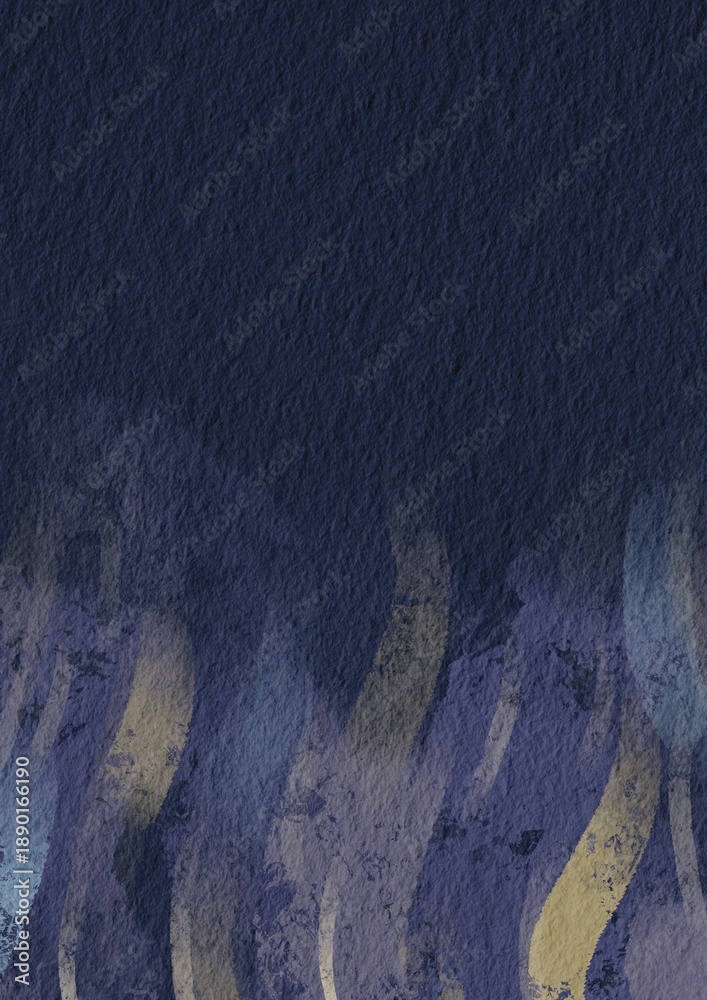 Naklejka premium Deep Blue Abstract Painting with Artistic Texture for Psychology , entertainment and music Concepts.