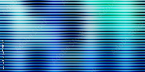 Glass gradient texture with teal and navy ripple pattern and smooth light distortion. Wavy abstract flow, futuristic blur effect, reeded vertical displacement. Vector illustration